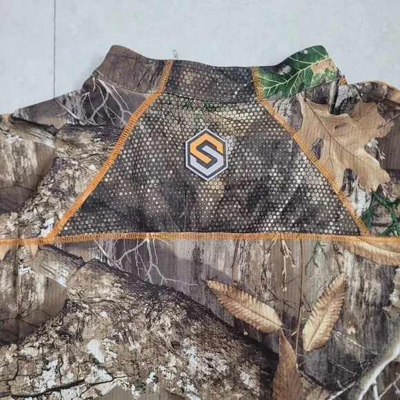 Scentlok Men's Savanna AERO Attack V2 1/4 Zip Hunting Shirt Realtree Camo Carbon